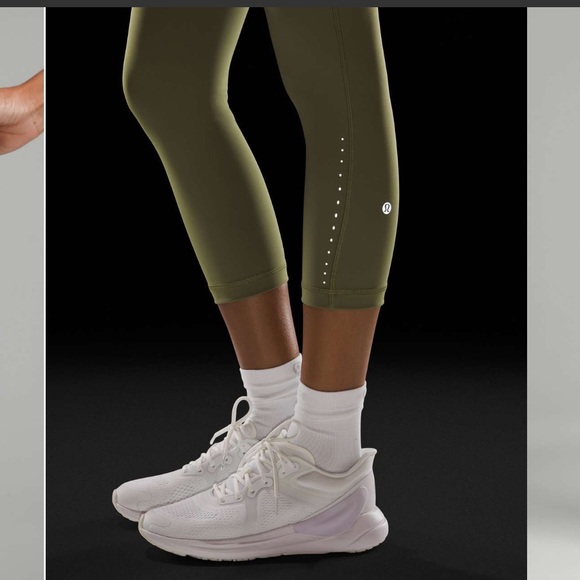 Lululemon Swift Speed High-Rise Crop 21" Bronze Green size 6 style W6CBKS - Picture 7 of 14